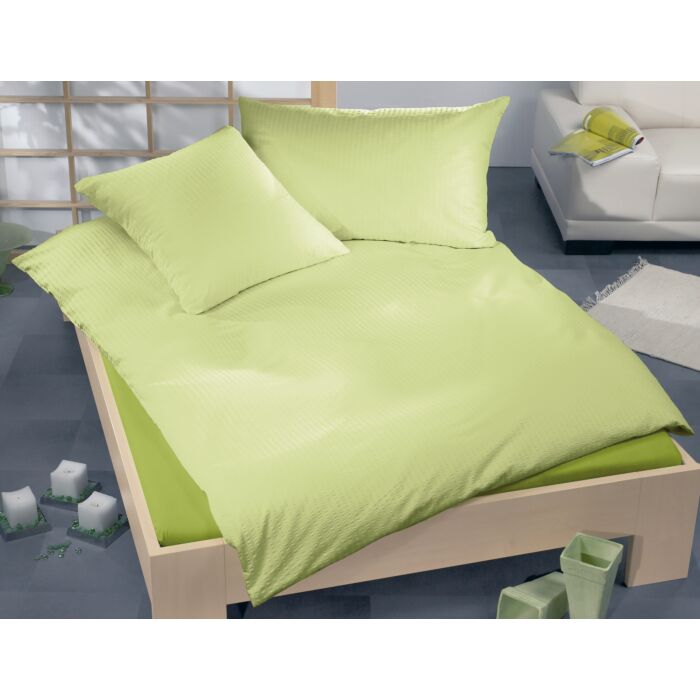 Bettwäsche Uni Satin-Seersucker – Duvetbezug – 200x210 cm