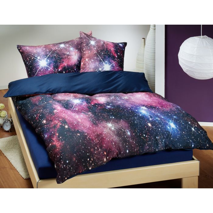 Image of Galaxy Bettwäsche in Blau, mehrfarbig, 160x240 cm bei Lehner Versand Schweiz