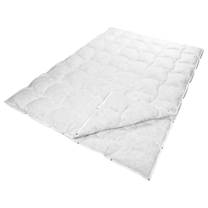 Duvet piqué en carreaux 4 saisons en duvet de canard