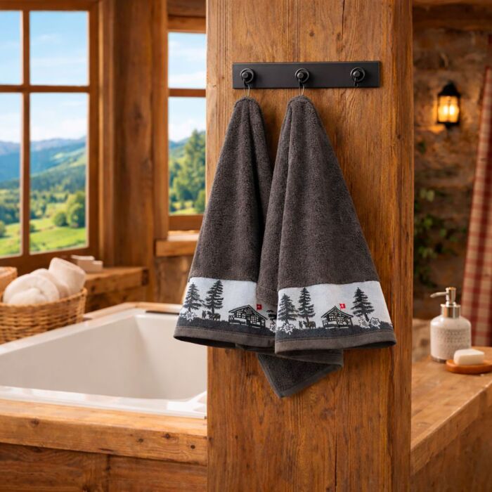 Linge éponge avec bordure jacquard