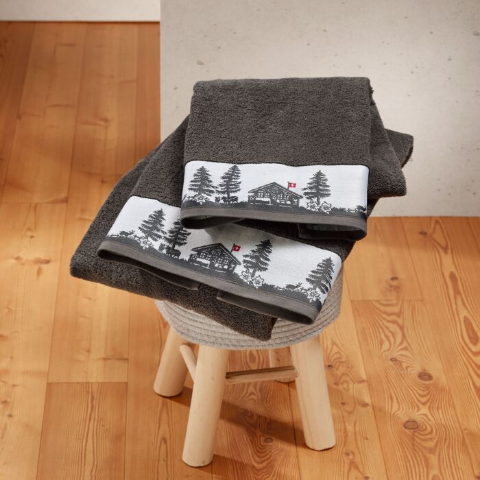 Linge éponge avec bordure jacquard