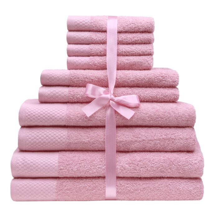 Linge éponge Uni, 10 pièces