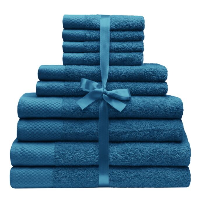 Linge éponge Uni, 10 pièces
