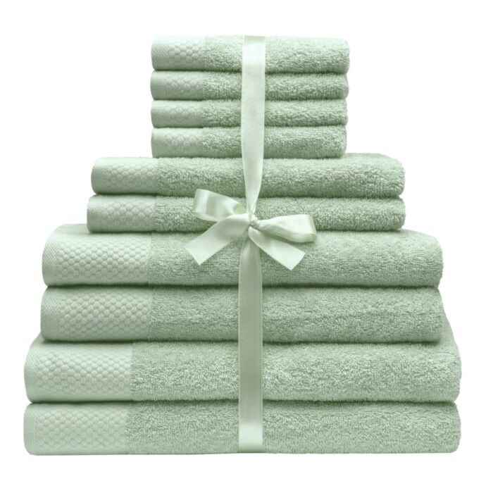 Linge éponge Uni, 10 pièces