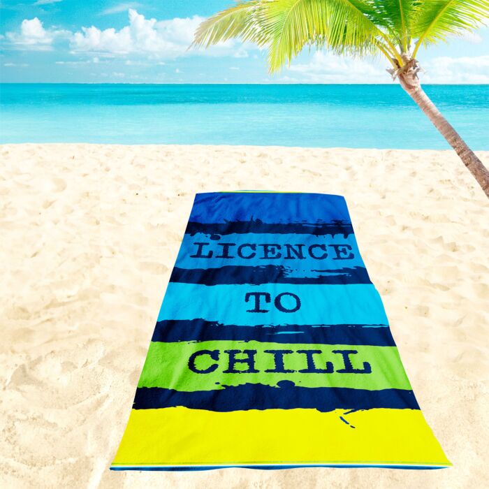 Strandtuch "Licence to chill"