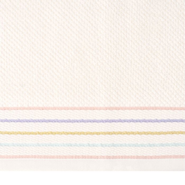 Linge éponge Alessa avec bordure à rayures multicolores