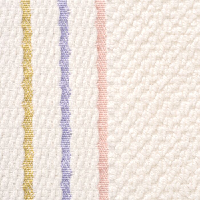 Linge éponge Alessa avec bordure à rayures multicolores
