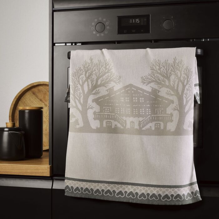 Lot de 2 linges de cuisine avec motif de papier découpé