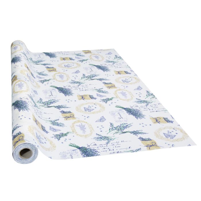 Image of Tischdecke Lavendel-Print und Schmetterlinge, lila, 140 cm breit, per Meter bei Lehner Versand Schweiz