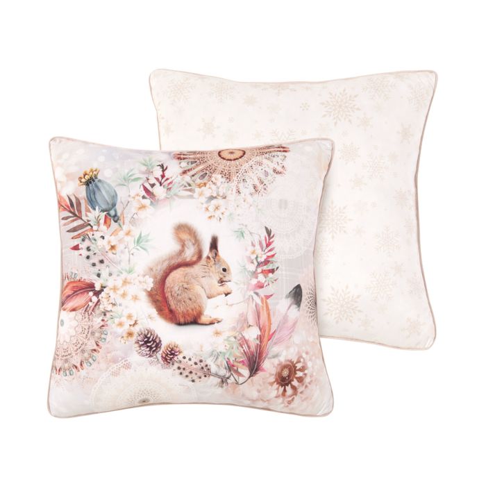 Image of hip Zierkissen mit niedlichem Eichhörnchen, braun, 48x48 cm bei Lehner Versand Schweiz
