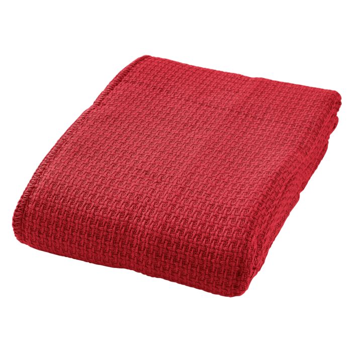 Image of Sommer-Baumwolldecke, rot, 220x240 cm bei Lehner Versand Schweiz