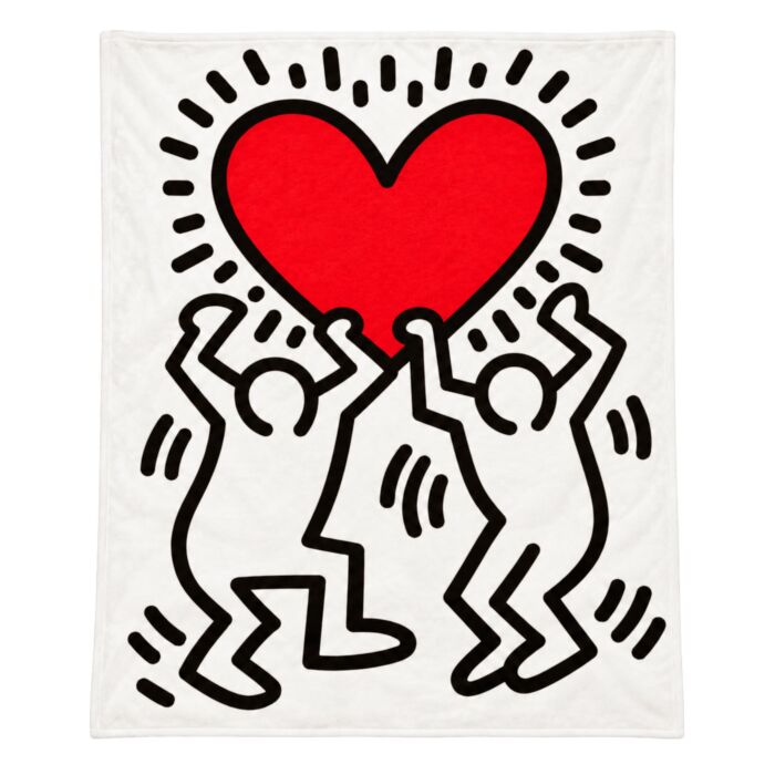 Fleecedecke Keith Haring Love