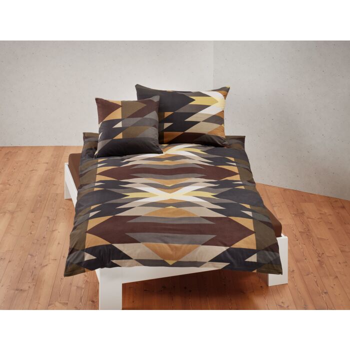 Bettwäsche mit modernem Rautenmuster – Kissenbezug – 65x65 cm