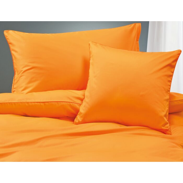 Uni Satin Bettwäsche mit Biese
