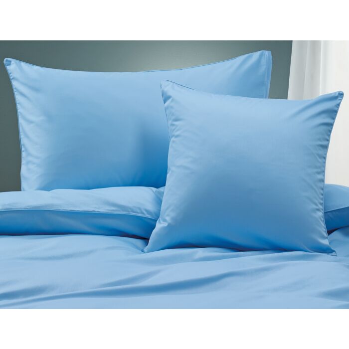 Uni Satin Bettwäsche mit Biese