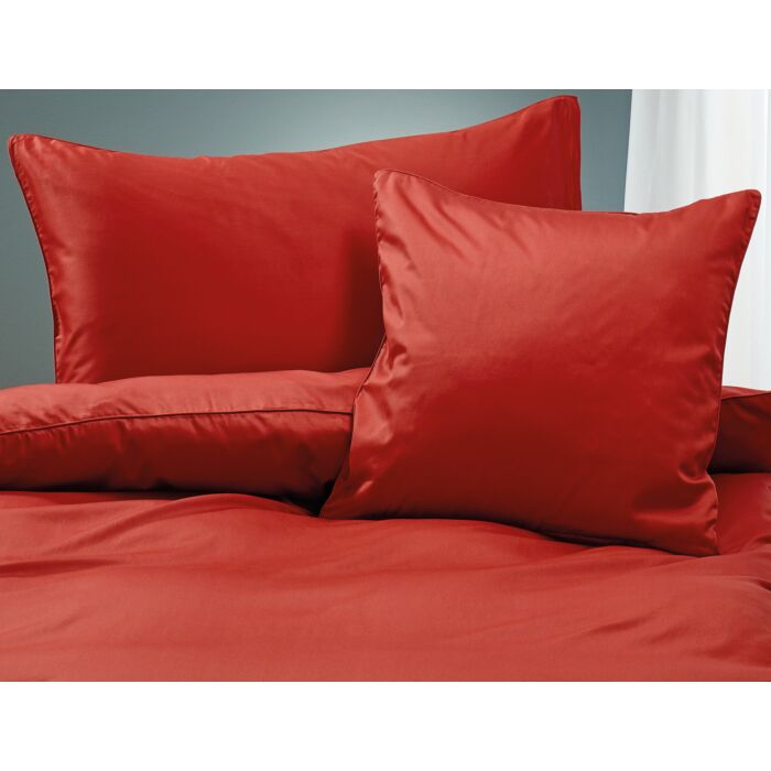Uni Satin Bettwäsche mit Biese