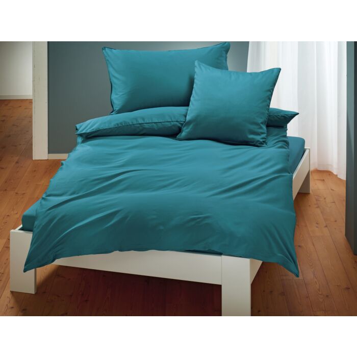 Uni Satin Bettwäsche mit Biese
