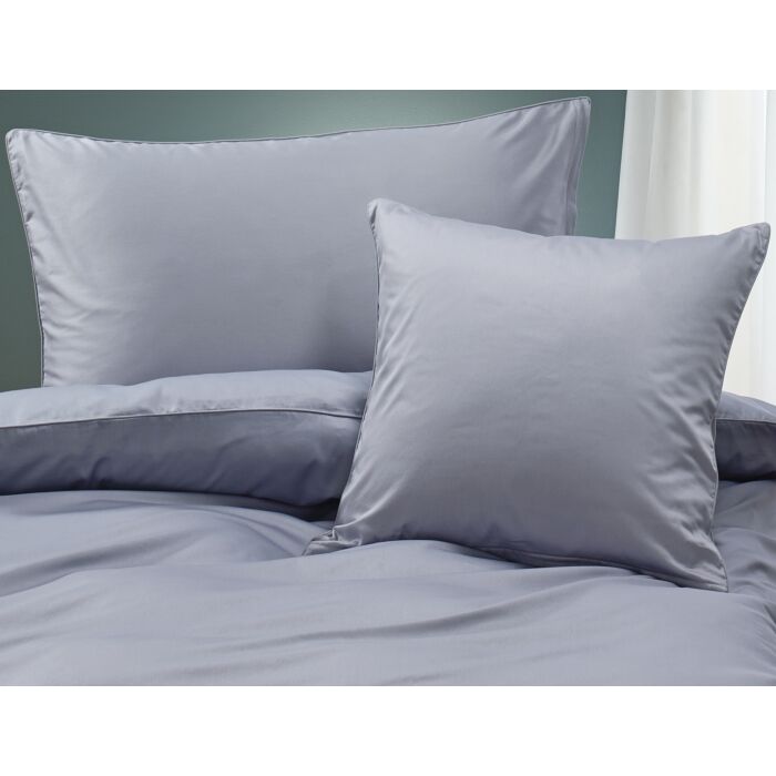 Uni Satin Bettwäsche mit Biese