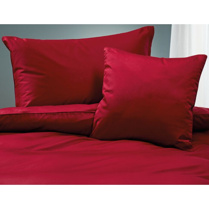 Uni Satin Bettwäsche mit Biese