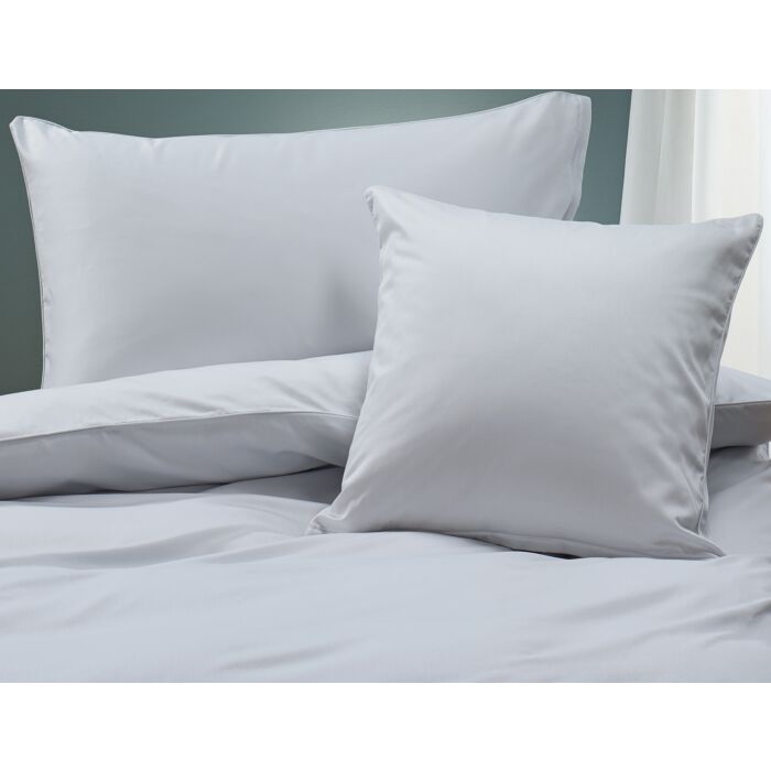 Uni Satin Bettwäsche mit Biese