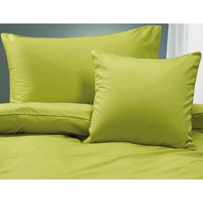 Uni Satin Bettwäsche mit Biese