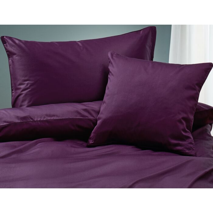 Uni Satin Bettwäsche mit Biese