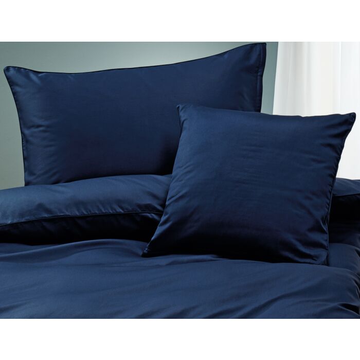 Uni Satin Bettwäsche mit Biese