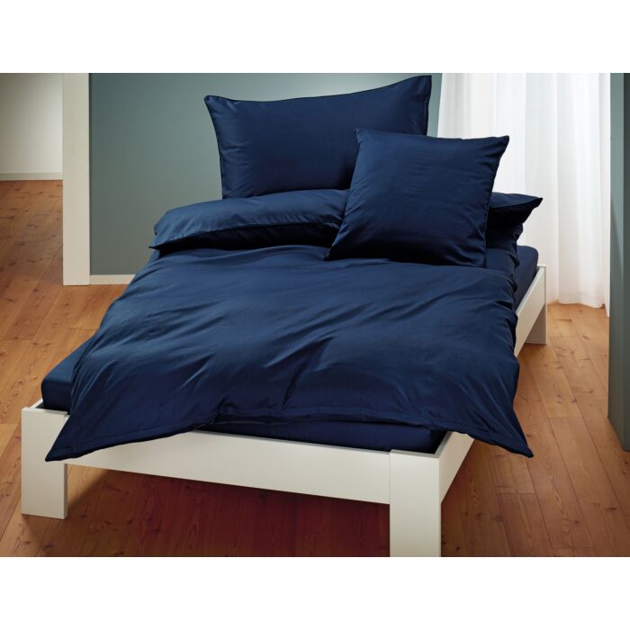 Uni Satin Bettwäsche mit Biese – Kissenbezug – 40x40 cm