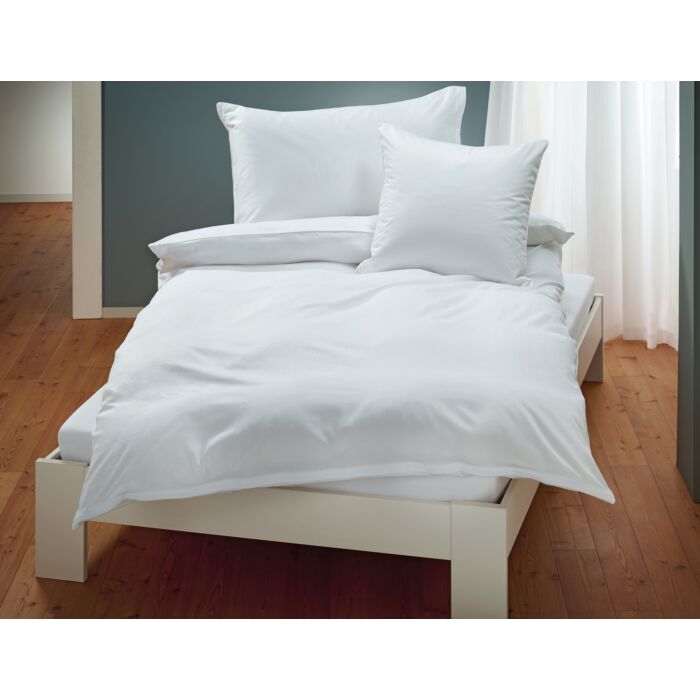 Uni Satin Bettwäsche mit Biese – Kissenbezug – 65x100 cm