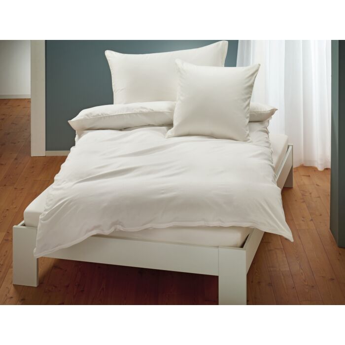 Uni Satin Bettwäsche mit Biese – Duvetbezug – 200x210 cm