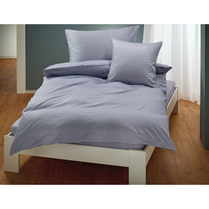 Uni Satin Bettwäsche mit Biese – Kissenbezug – 40x40 cm