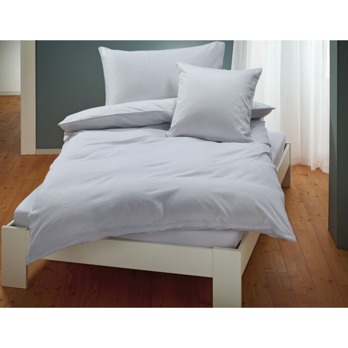 Uni Satin Bettwäsche mit Biese – Duvetbezug – 160x240 cm