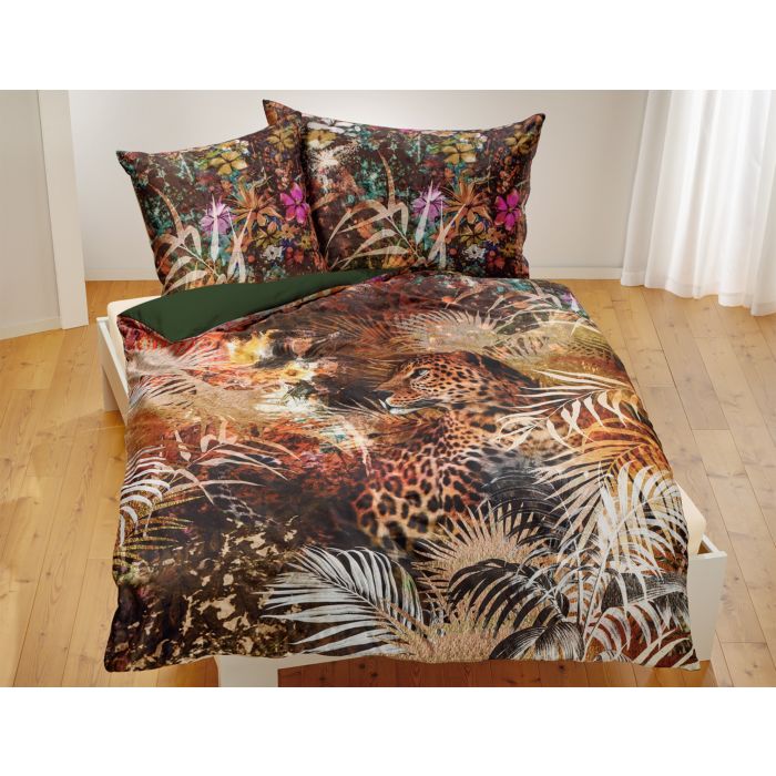 Image of Bettwäsche mit farbprächtigem Leoparden-Print, mehrfarbig, 200x210 cm bei Lehner Versand Schweiz