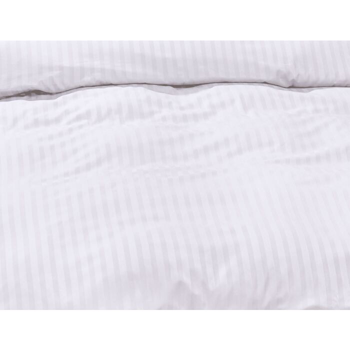 Bio-Satin-Bettwäsche uni gestreift