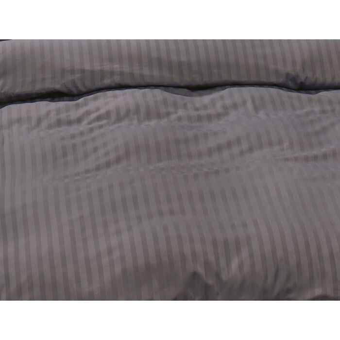 Bio-Satin-Bettwäsche uni gestreift