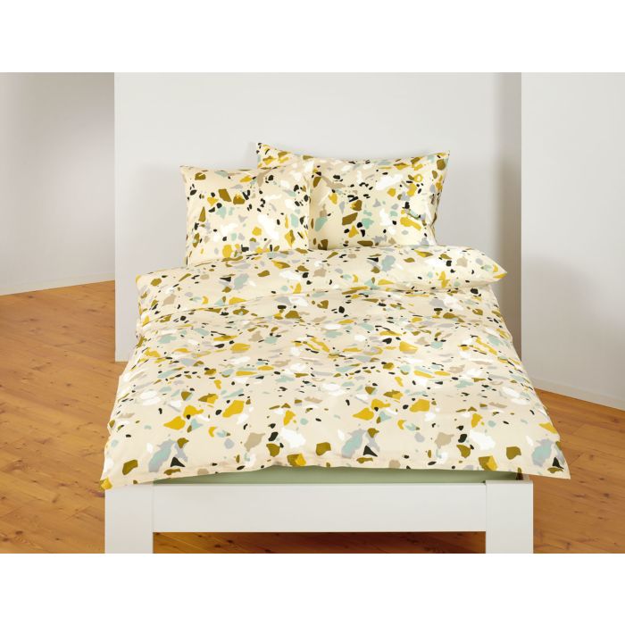 Image of Bettwäsche mit farbigem Klecksmuster, elfenbein, 160x210 cm bei Lehner Versand Schweiz