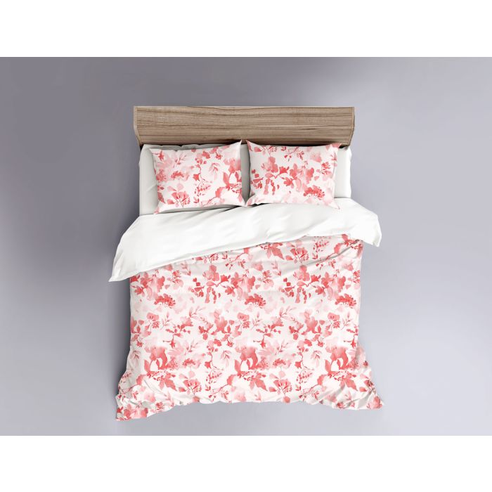 Image of Bettwäsche mit Blumenmuster in Wasserfarbenoptik, rosa, 240x240 cm bei Lehner Versand Schweiz