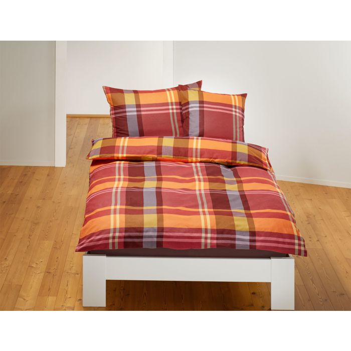 Image of Bettwäsche in trendigem Karomuster, rot, 65x65 cm bei Lehner Versand Schweiz