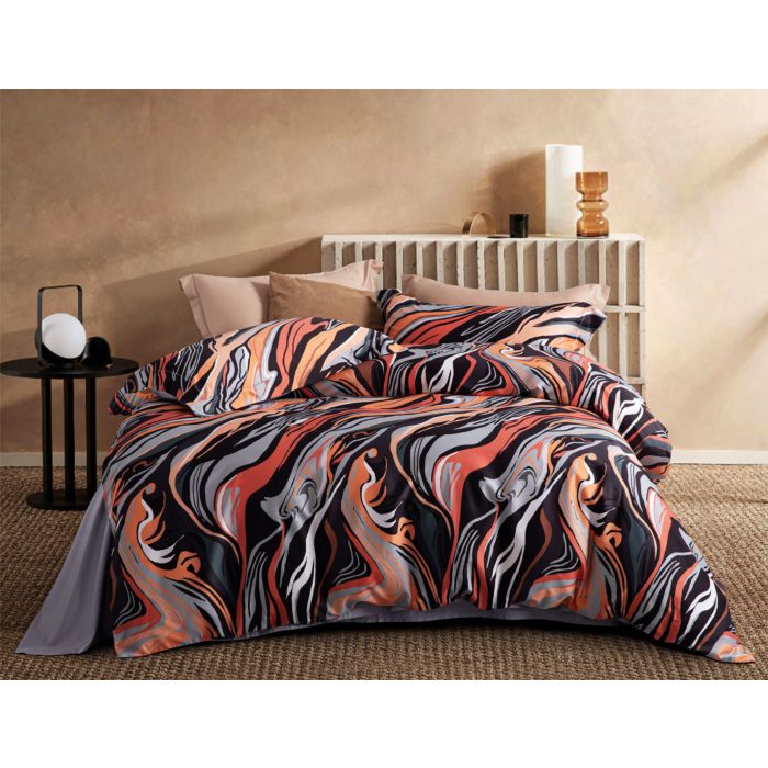 Image of Bettwäsche mit abstraktem Farbverlauf, orange, 200x210 cm bei Lehner Versand Schweiz