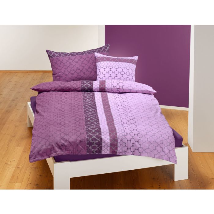 Image of Biberna Bettwäsche mit modernem Muster, beere, 240x240 cm bei Lehner Versand Schweiz