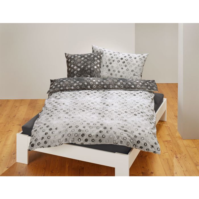 Image of Bettwäsche mit schwarz-weissem Punktemuster, 50x70 cm bei Lehner Versand Schweiz