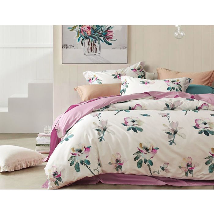 Image of Bettwäsche mit wunderschönem Blumenmuster, lila, 240x240 cm bei Lehner Versand Schweiz