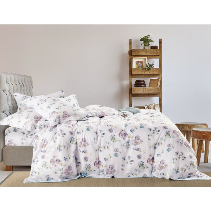 Image of Bettwäsche mit kunstvollem Blumenmuster, weiss, 65x65 cm bei Lehner Versand Schweiz