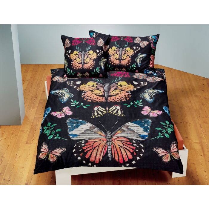 Bettwäsche mit grossen bunten Schmetterlingen – Kissenbezug – 65x65 cm