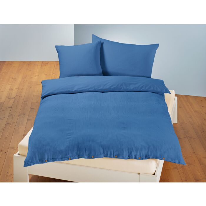 Linge de lit mousseline à patte de boutonnage décorative – Kissenbezug – 65x65 cm