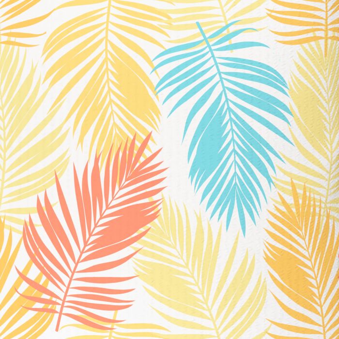 Linge de lit orné de feuilles de palmier