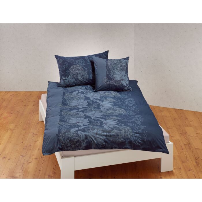 Bettwäsche mit elegantem Paisley-Muster und Blumenprint – Duvetbezug – 160x210 cm