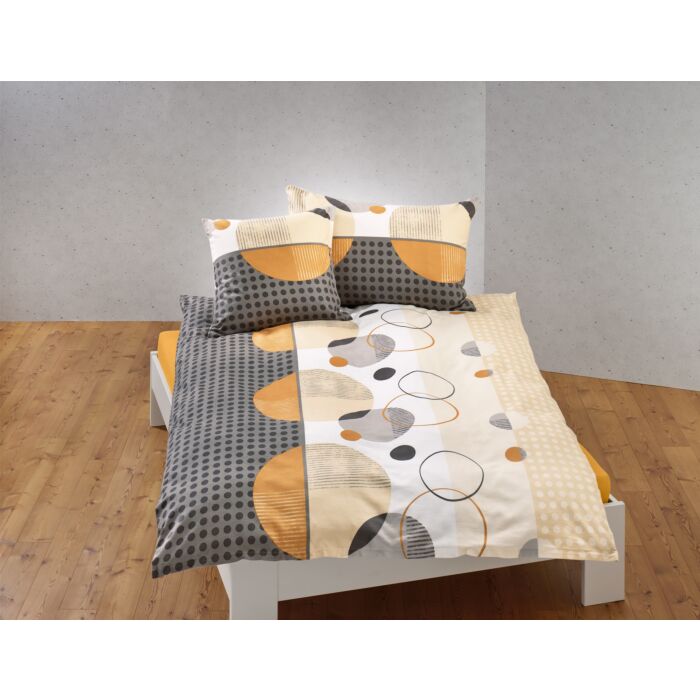 Bettwäsche mit modernem Kreismuster main product photo
