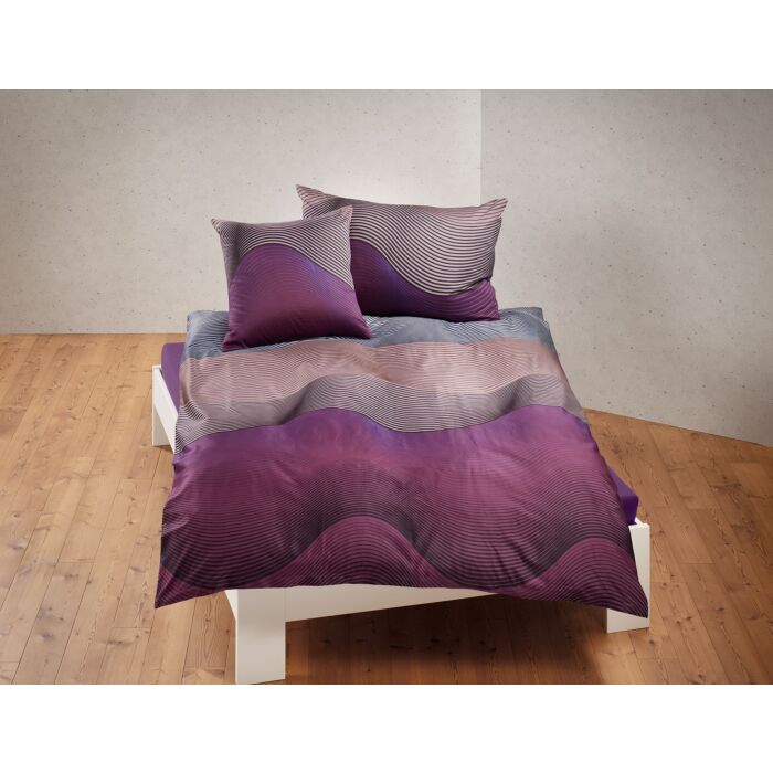 Bettwäsche mit wellenartigem Streifenmuster – Kissenbezug – 65x65 cm