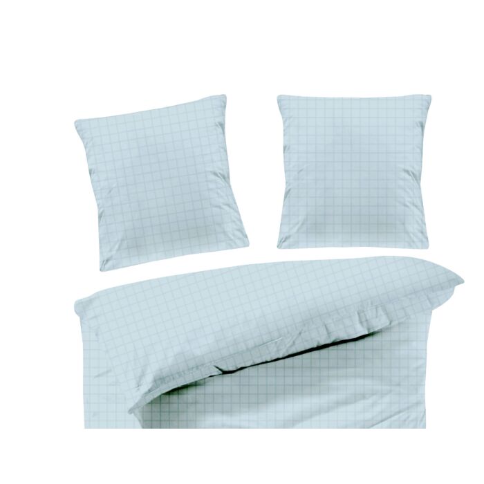 Linge de lit en satin damassé à motif de carreaux